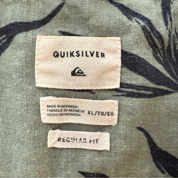 QUIKSILVER Aloha Hawaiian Collared Shirt Sleeve Shirt Men XL Regular Fit - Picture 4 of 8